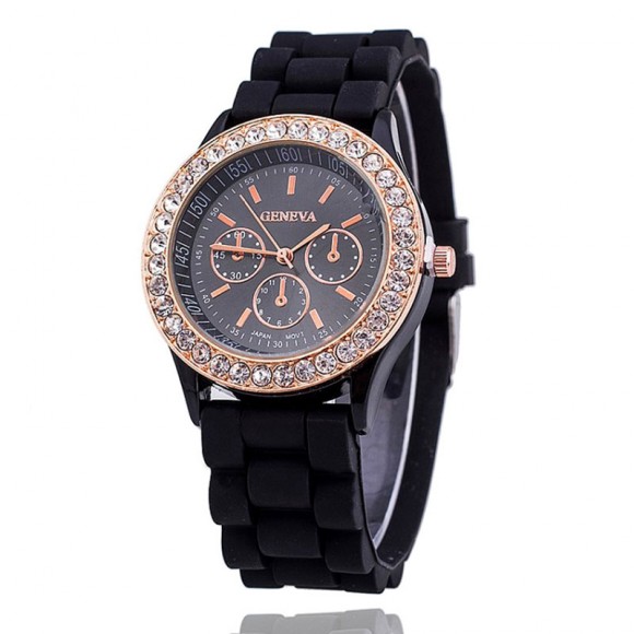 Часы Geneva с силиконовым ремешком Crystal Часы Geneva с силиконовым ремешком Crystal