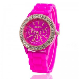 Часы Geneva с силиконовым ремешком Crystal Часы Geneva с силиконовым ремешком Crystal