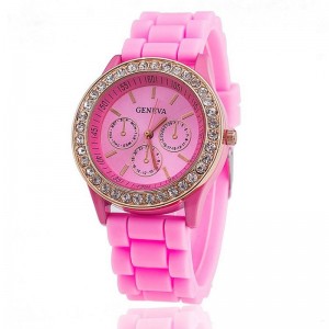 Годинник Geneva з силіконовим ремінцем Crystal