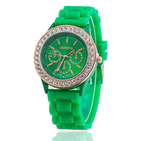 Часы Geneva с силиконовым ремешком Crystal Часы Geneva с силиконовым ремешком Crystal