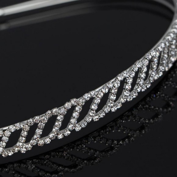 Обруч на голову з кристалами Пелюсток