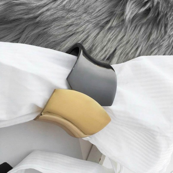 Металлический браслет гладкая Асимметрия 2 цвета Металлический браслет гладкая Асимметрия 2 цвета