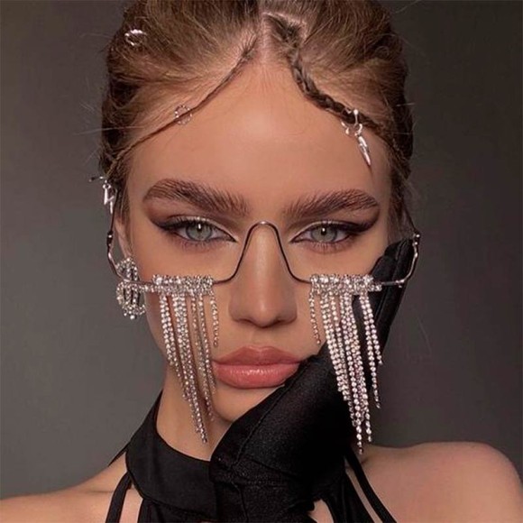 Модні окуляри з кристалами водоспад