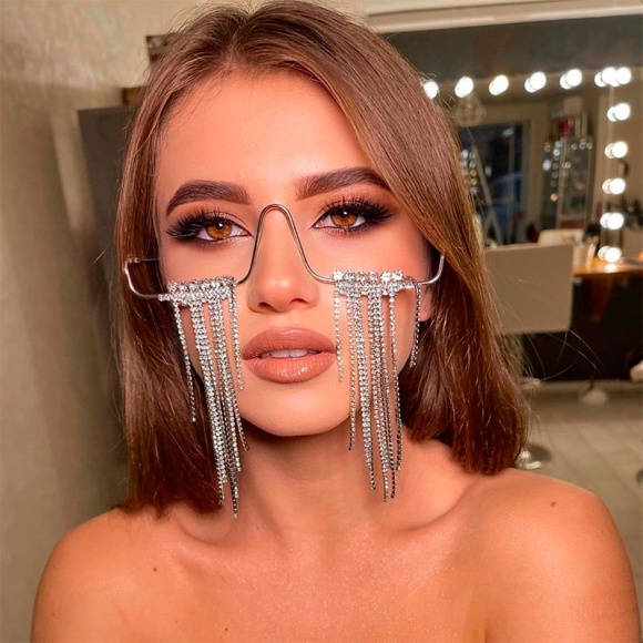 Модні окуляри з кристалами водоспад