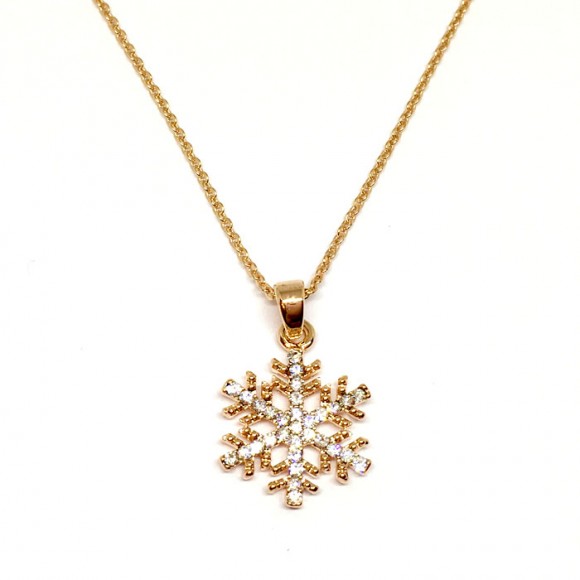 Кулон с цепочкой Снежинка Зима