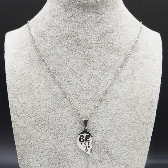 Парний кулон для друзів Best Friend зі сталі