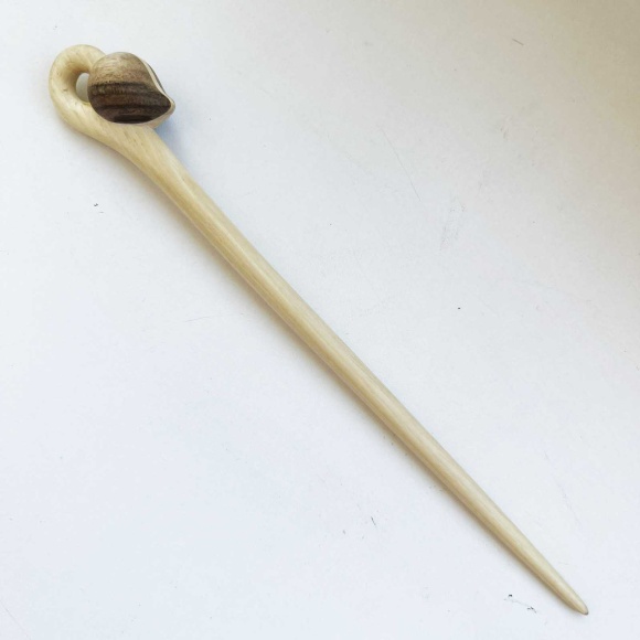 Шпилька для волосся з дерева Тюльпан Шпилька для волосся з дерева Тюльпан