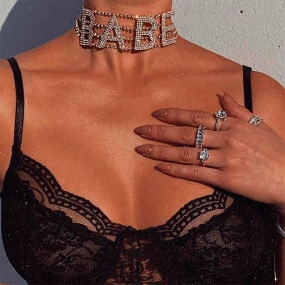 Чокер с кристаллами BABE