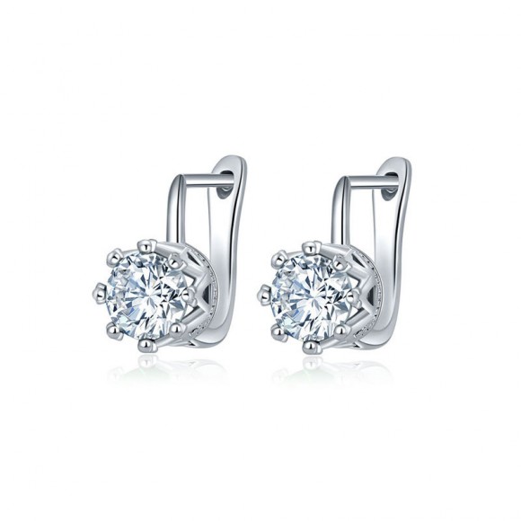 Серьги с английский замком Цветной фианит Серьги с английский замком Цветной фианит