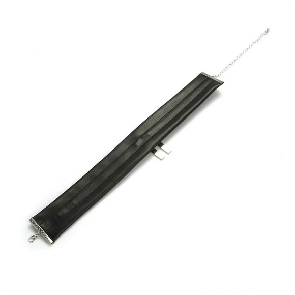 Шкіряний чокер із блискавкою Zipper