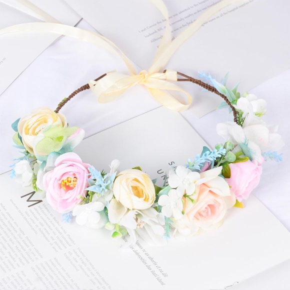 Венок на голову с цветами Розы Венок на голову с цветами Розы