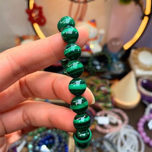 Браслет натурального каменю Малахіт Преміум Браслет натурального каменю Малахіт Преміум