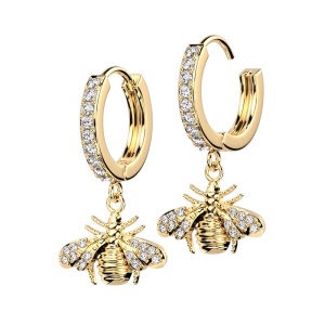Серьги из стали форма Пчела Spikes EB-014 Серьги из стали форма Пчела Spikes EB-014