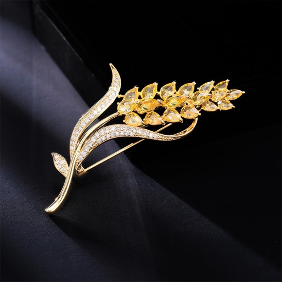 Елітна брошка хвилястий колосок пшениці Елітна брошка хвилястий колосок пшениці