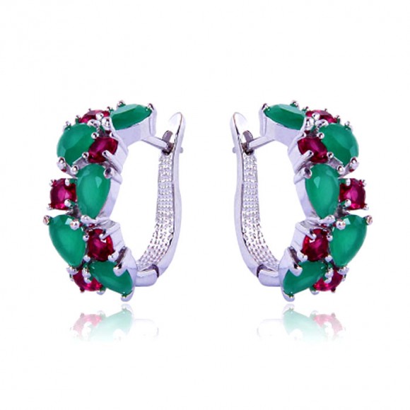 Сережки з камінням Multicolor Zircon Сережки з камінням Multicolor Zircon