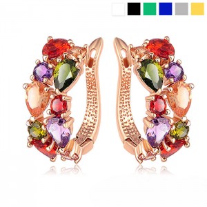 Сережки з камінням Multicolor Zircon Сережки з камінням Multicolor Zircon