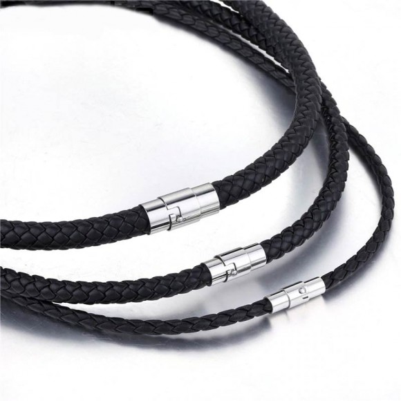 Кожаный шнурок на шею Spikes плетёный Кожаный шнурок на шею Spikes плетёный