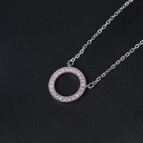 Кулон на цепочке Кольцо с кристаллами