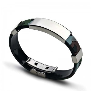 Браслет из каучука и стали Армейский Браслет из каучука и стали Армейский