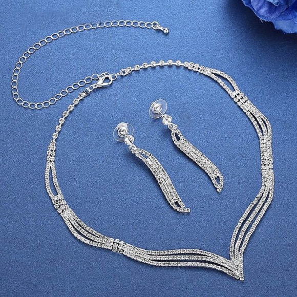 Набір прикрас Вечірній: кольє та сережки