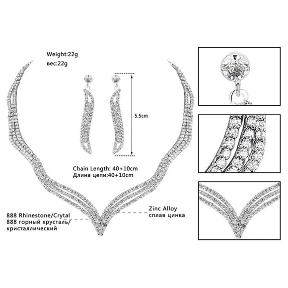 Набір прикрас Вечірній: кольє та сережки
