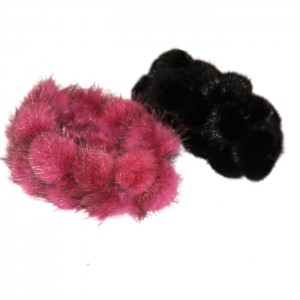 Резинка для волос из меха норки Шарики