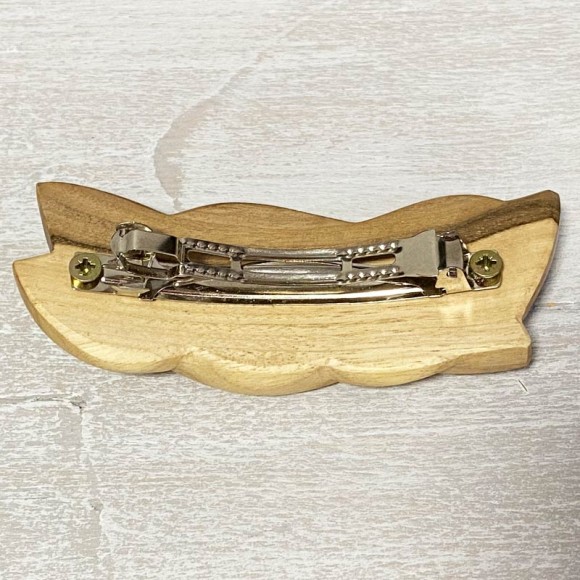 Заколка для волос из ореха Узор