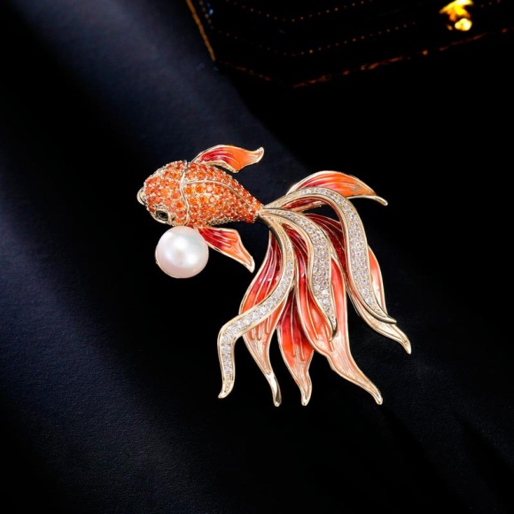 Елітна брошка Золота рибка короп Кої Елітна брошка Золота рибка короп Кої