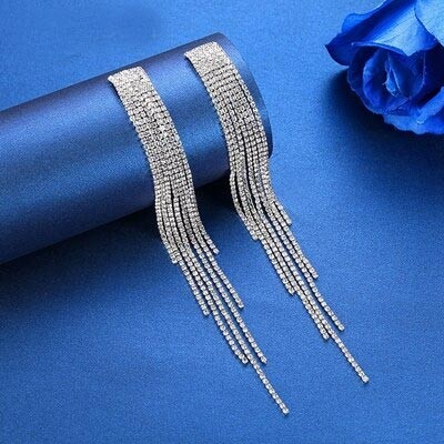 Вечірні довгі сережки