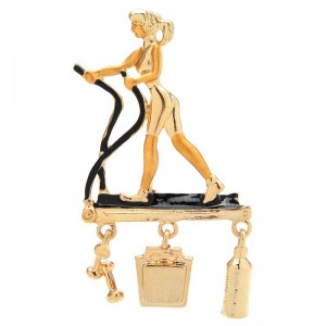 Брошь спортивная фитнес девушка Брошь спортивная фитнес девушка