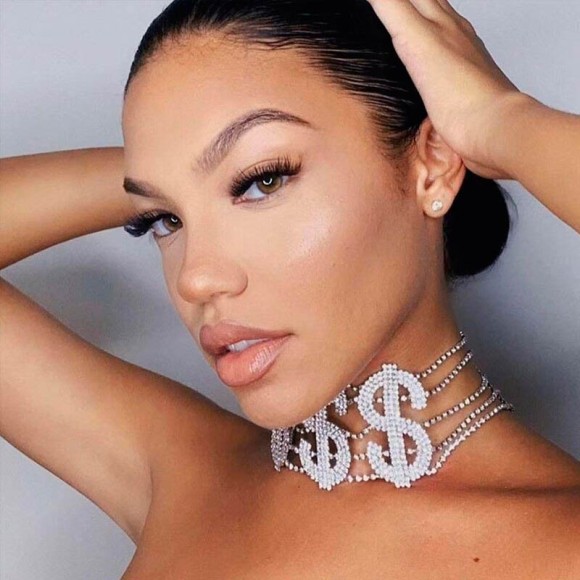 Чокер с кристаллами Доллары Чокер с кристаллами Доллары