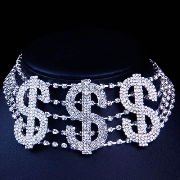Чокер с кристаллами Доллары Чокер с кристаллами Доллары
