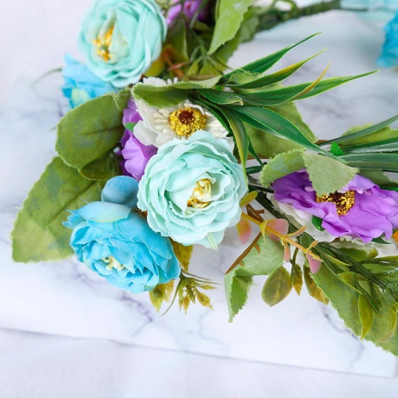 Венок на голову с  цветами Лагуна