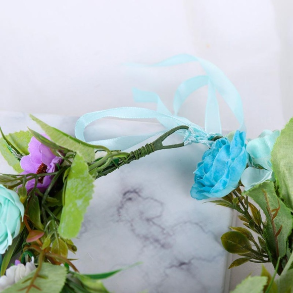 Венок на голову с  цветами Лагуна