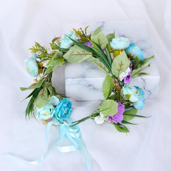 Венок на голову с  цветами Лагуна