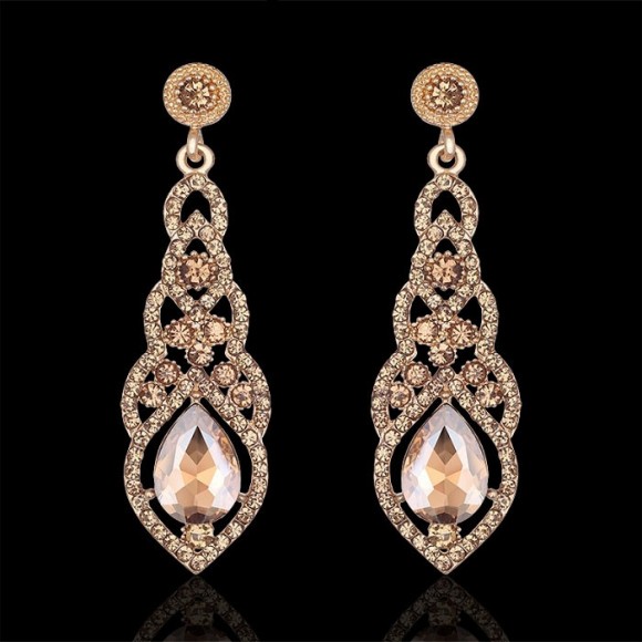 Вечерние серьги с камнями Nicole