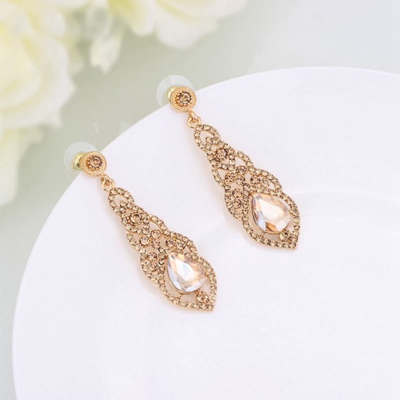 Вечерние серьги с камнями Nicole