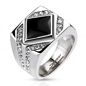 Мужская печатка из стали Spikes Diamond R-H5592 Мужская печатка из стали Spikes Diamond R-H5592