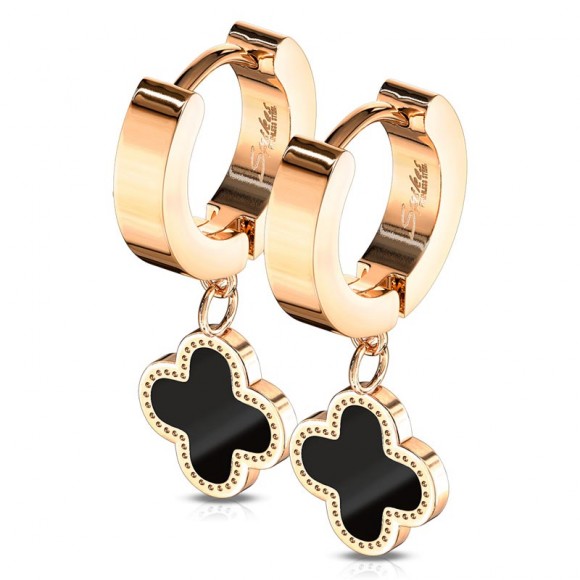 Сережки підвіски зі сталі Конюшина SE3654 Сережки підвіски зі сталі Конюшина SE3654