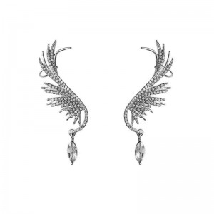 Сережки кафи Крила з кристалами Сережки кафи Крила з кристалами