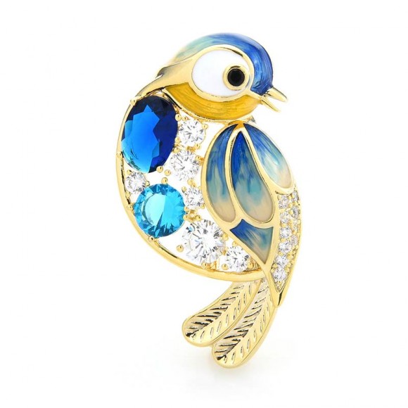 Преміум брошка Пташка