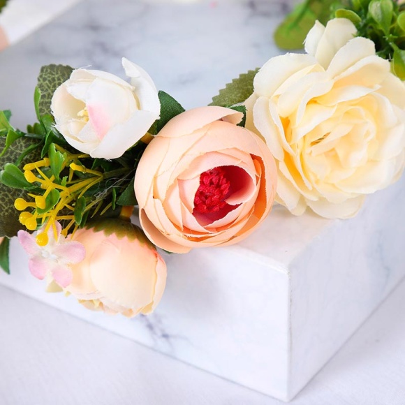 Вінок на голову з квітами Айворі