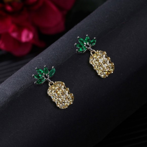 Сережки підвіски Ананас Сережки підвіски Ананас