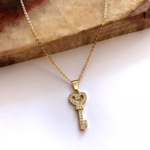 Кулон з ланцюжком Ключик від серця