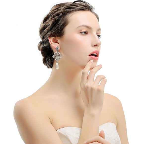 Вечерние серьги с жемчугом Классика