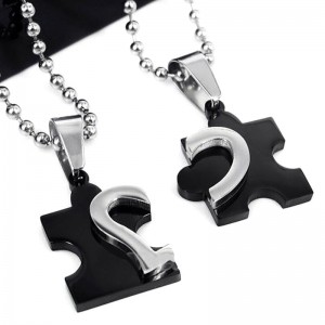 Кулон парный Пазл Puzzle из нержавеющей стали Кулон парный Пазл Puzzle из нержавеющей стали