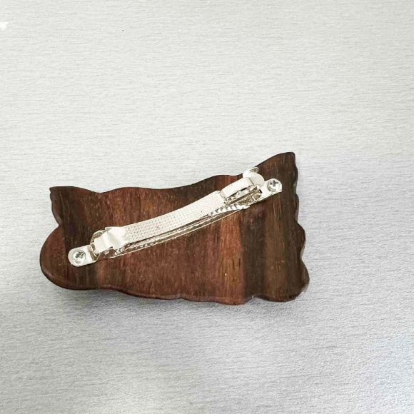 Заколка для волос из дерева сливы —  Птица