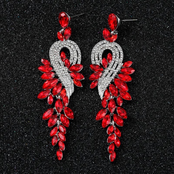 Вечірні сережки з камінням Грація Вечірні сережки з камінням Грація