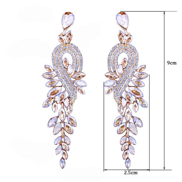 Вечірні сережки з камінням Грація Вечірні сережки з камінням Грація