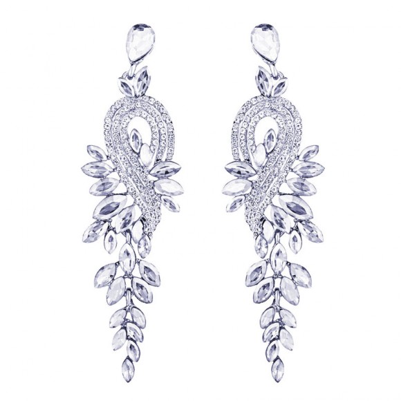 Вечірні сережки з камінням Грація Вечірні сережки з камінням Грація